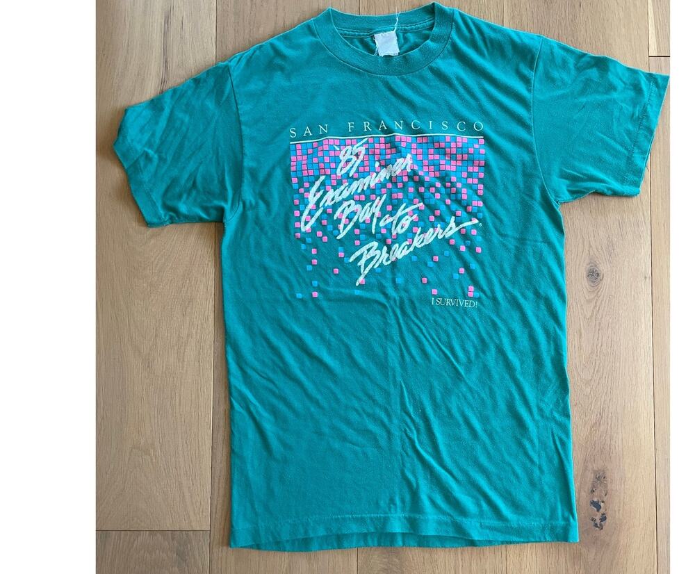 VTG 1985 San Francisco Bay to Breakers T Shirt M I Survived SF Tee Bay Area